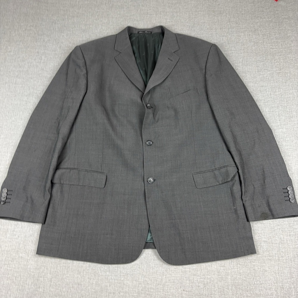 Christian Dior Blazer Mens 60 Gray Wool Made In Argentina Suit Jacket Two Button